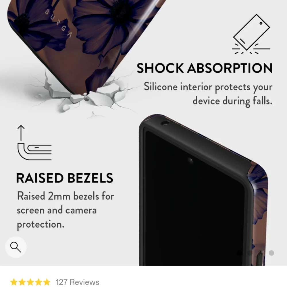 Velvet Night - Google Pixel 7pro Case (Floral Brown and Purple Phone Case)